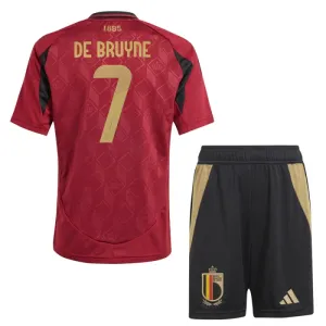 Belgia Kevin De Bruyne 7 Kotipaita Lasten Euro 2024 (+ Shortsit)