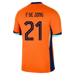 Hollanti Frenkie de Jong 21 Kotipaita Lasten Euro 2024 (+ Shortsit)