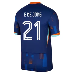 Hollanti Frenkie de Jong 21 Vieraspaita Euro 2024