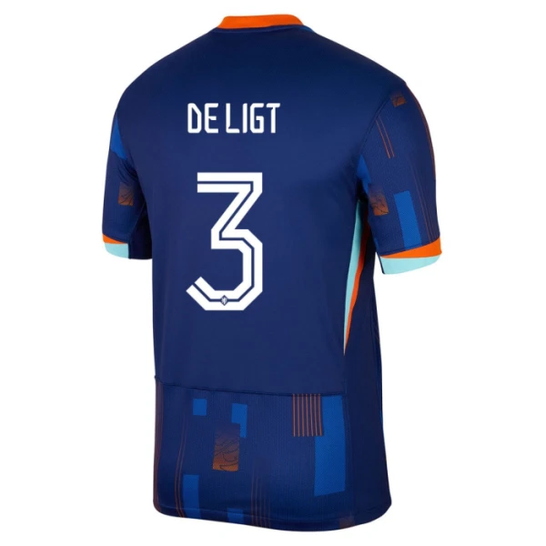 Hollanti Matthijs de Ligt 3 Vieraspaita Euro 2024