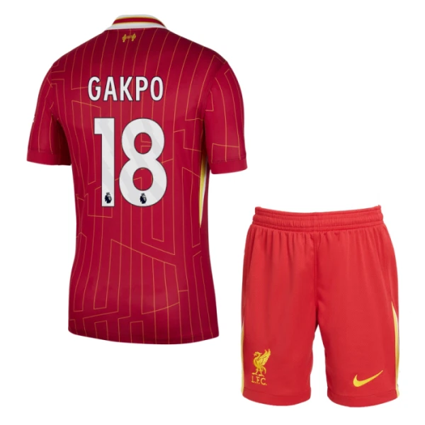 Liverpool Cody Gakpo 18 Kotipaita Lasten 2024/25 (+ Shortsit)