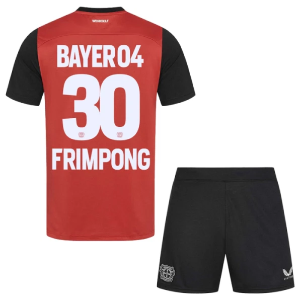 Bayer 04 Leverkusen Jeremie Frimpong 30 Kotipaita Lasten 2024/25 (+ Shortsit)
