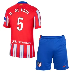 Atlético Madrid R. de Paul 5 Kotipaita Lasten 2024/25 (+ Shortsit)