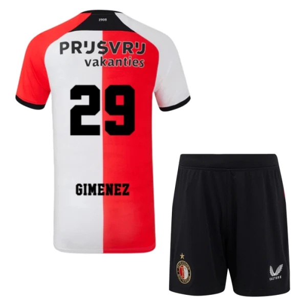 Feyenoord Rotterdam Santiago Gimenez 29 Kotipaita Lasten 2024/25 (+ Shortsit)