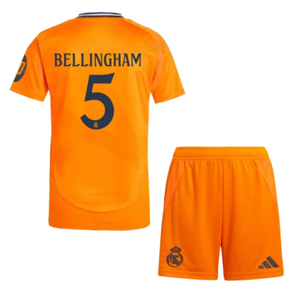 Real Madrid Jude Bellingham 5 Vieraspaita Lasten 2024/25 (+ Shortsit)