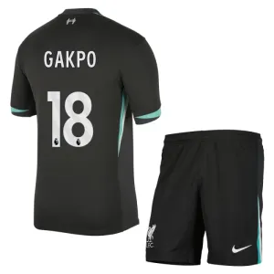 Liverpool Cody Gakpo 18 Vieraspaita Lasten 2024/25 (+ Shortsit)