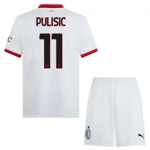 AC Milan Christian Pulisic 11 Vieraspaita Lasten 2024/25 (+ Shortsit)