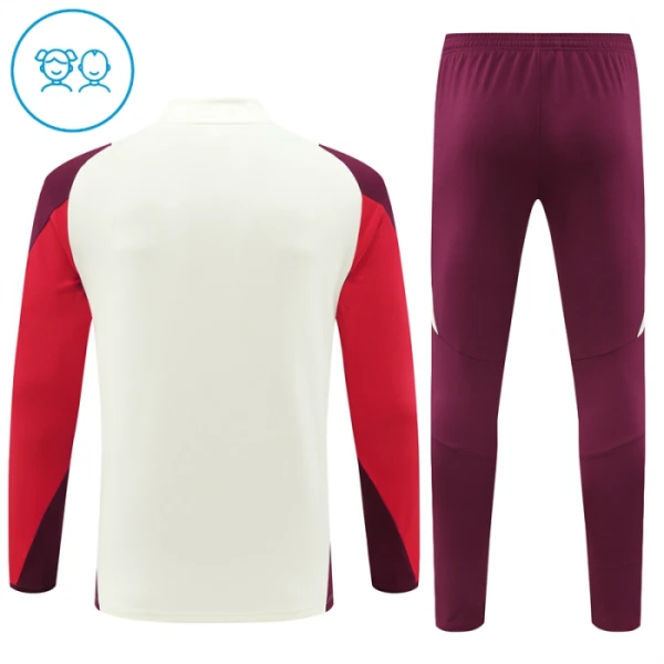 Bayern München Harjoittelupusero puvut Lasten Puolivetri 2024/25 Valkoinen