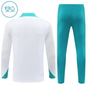 Portugali Harjoittelupusero puvut Lasten Puolivetri 2024/25 Valkoinen