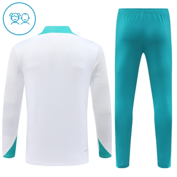 Portugali Harjoittelupusero puvut Lasten Puolivetri 2024/25 Valkoinen