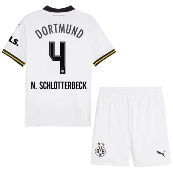 Borussia Dortmund Nico Schlotterbeck 4 3. Paita Lasten 2024/25 (+ Shortsit)