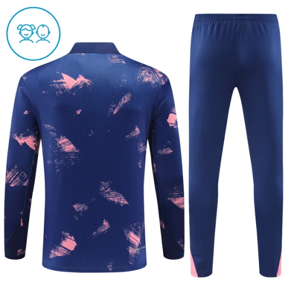 Paris Saint-Germain Harjoittelupusero puvut Lasten Puolivetri 2024/25 Laivasto