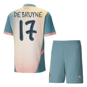 Manchester City Kevin De Bruyne 17 4. Paita Lasten 2024/25 (+ Shortsit)