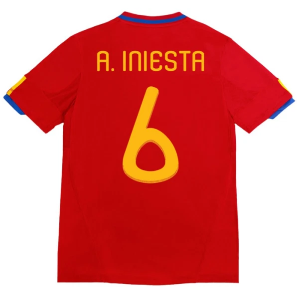 Espanja A. Iniesta 6 2010 Kotipaita Retro Espanja A. Iniesta 6 2010 Kotipaita Retro