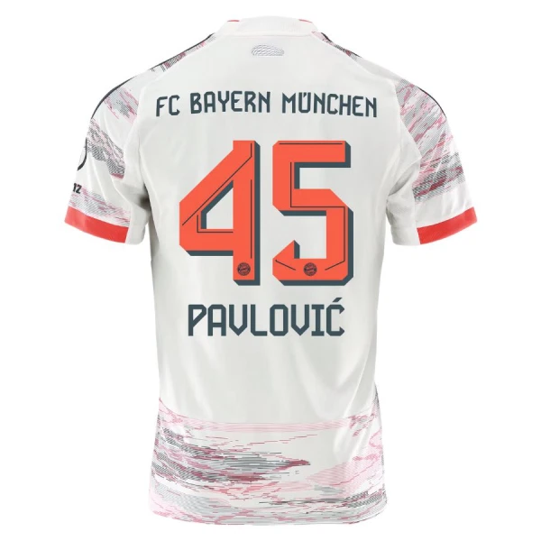 FC Bayern München Aleksandar Pavlovic 45 Vieraspaita 2025/26