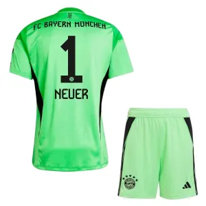FC Bayern München Manuel Neuer 1 Maalivahdin Paita Lasten 2025/26 Vihreä (+ Shortsit)