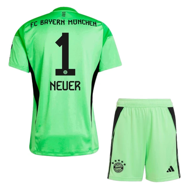 FC Bayern München Manuel Neuer 1 Maalivahdin Paita Lasten 2025/26 Vihreä (+ Shortsit)