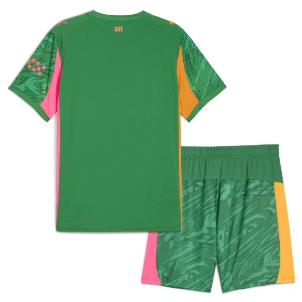 Manchester City Maalivahdin Paita Lasten 2025/26 Vihreä (+ Shortsit)