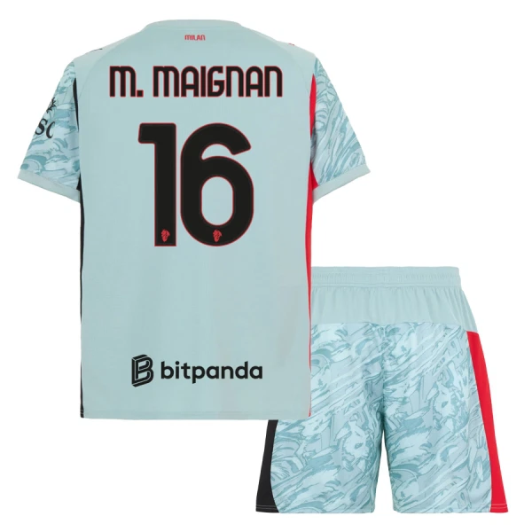 AC Milan M. Maignan 16 Maalivahdin Paita Lasten 2025/26 Sininen (+ Shortsit)