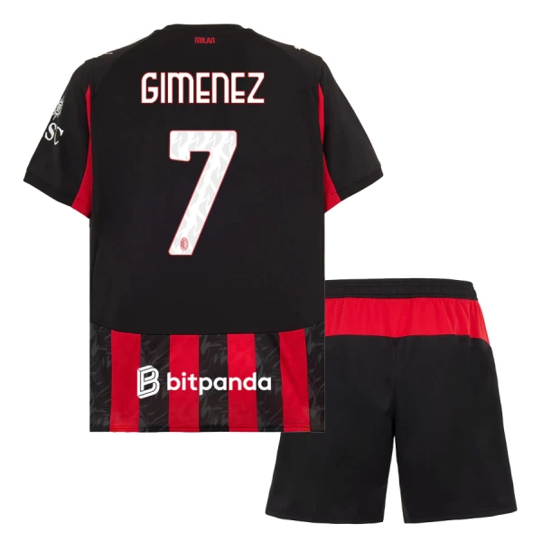 AC Milan Santiago Gimenez 7 Kotipaita Lasten 2025/26 (+ Shortsit)