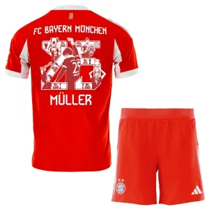 FC Bayern München Thomas Müller 25 Kotipaita Lasten 2025/26 (+ Shortsit) Erikoispainos