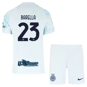 Inter Milan Nicolò Barella 23 Vieraspaita Lasten 2025/26 (+ Shortsit)