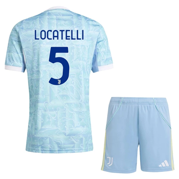 Juventus Locatelli 5 Vieraspaita Lasten 2025/26 (+ Shortsit)