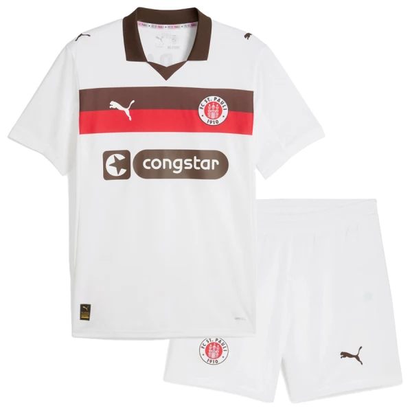 FC St. Pauli Vieraspaita Lasten 2025/26 (+ Shortsit)