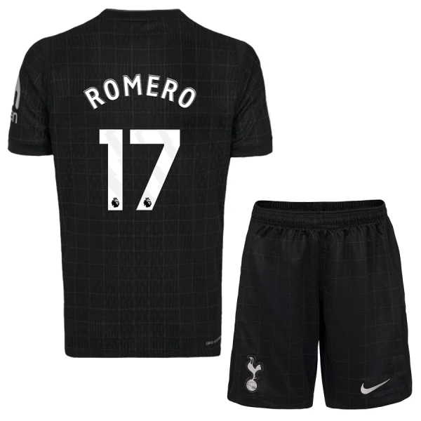 Tottenham Hotspur Cristian Romero 17 Vieraspaita Lasten 2025/26 (+ Shortsit)