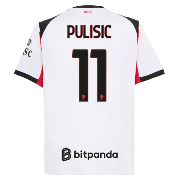 AC Milan Christian Pulisic 11 Vieraspaita 2025/26