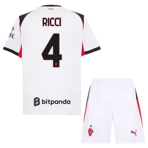 AC Milan Ricci 4 Vieraspaita Lasten 2025/26 (+ Shortsit)
