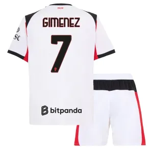 AC Milan Santiago Gimenez 7 Vieraspaita Lasten 2025/26 (+ Shortsit)