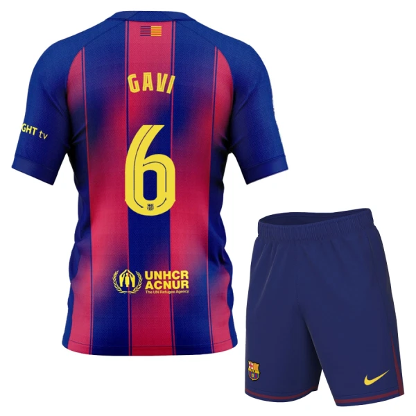 FC Barcelona Gavi 6 Kotipaita Lasten 2025/26 (+ Shortsit)