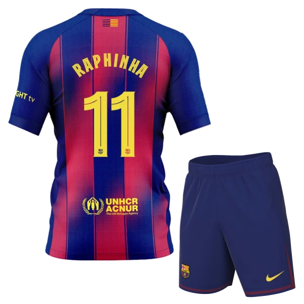FC Barcelona Raphinha 11 Kotipaita Lasten 2025/26 (+ Shortsit)