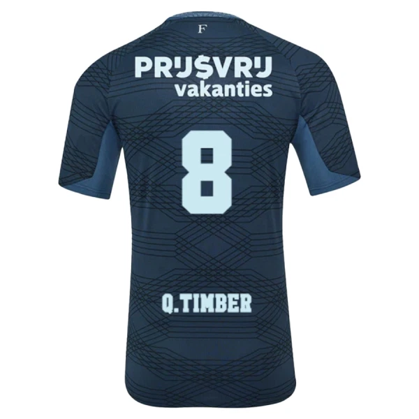 Feyenoord Rotterdam Q. Timber 8 Vieraspaita Lasten 2025/26 (+ Shortsit)