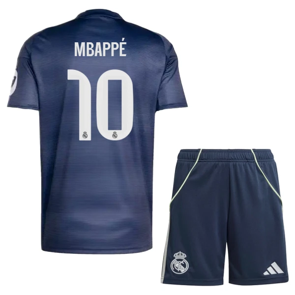 Real Madrid Kylian Mbappé 10 Vieraspaita Lasten 2025/26 (+ Shortsit)