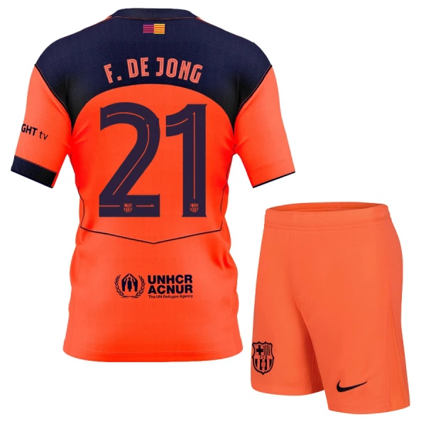 FC Barcelona Frenkie de Jong 21 3. Paita Lasten 2025/26 (+ Shortsit)