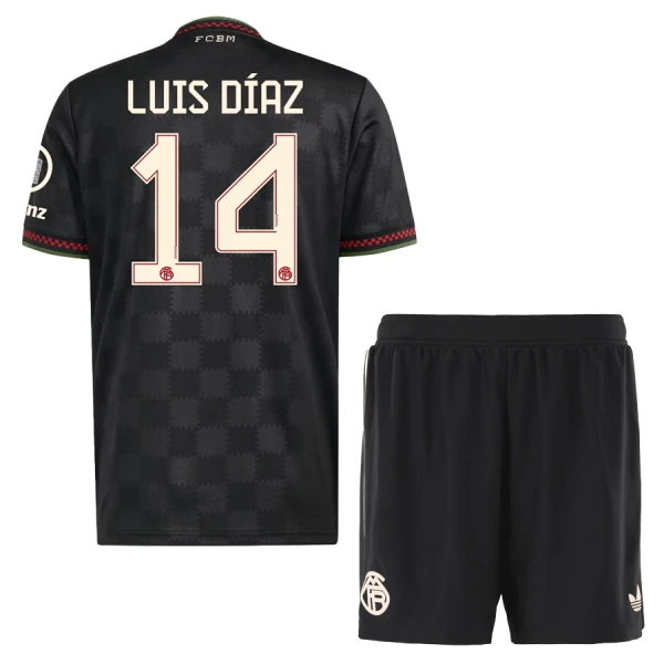 FC Bayern München Luis Díaz 14 3. Paita Lasten 2025/26 (+ Shortsit)