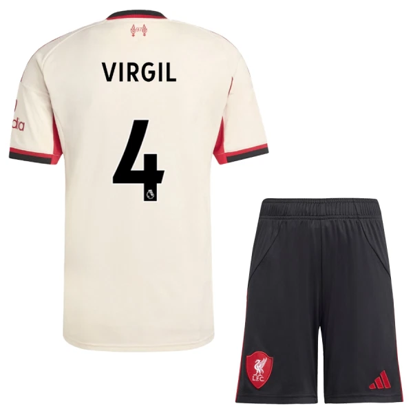 Liverpool Virgil van Dijk 4 Vieraspaita Lasten 2025/26 (+ Shortsit)
