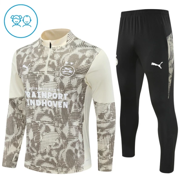PSV Eindhoven Harjoittelupusero puvut Lasten Puolivetri 2025/26 Harmaa