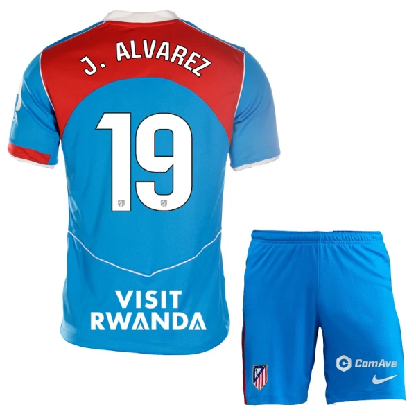 Atlético Madrid Julián Alvarez 19 3. Paita Lasten 2025/26 (+ Shortsit)