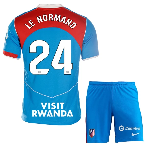 Atlético Madrid Le Normand 24 3. Paita Lasten 2025/26 (+ Shortsit)