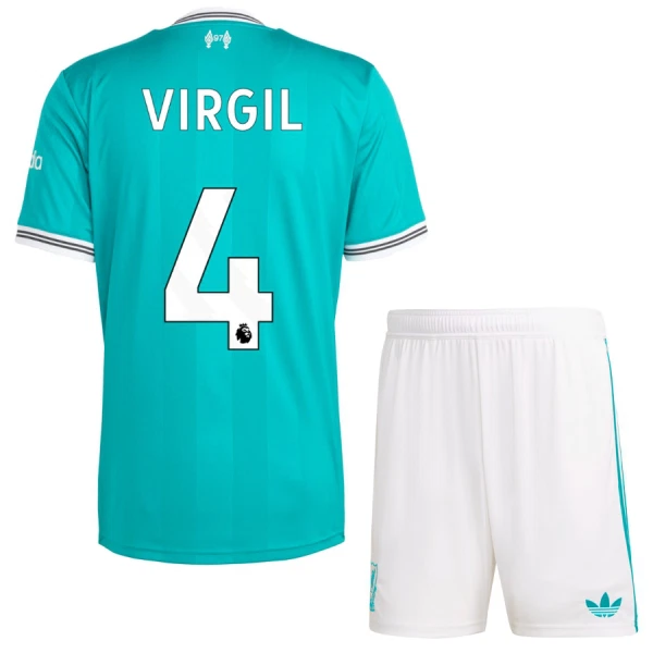 Liverpool Virgil van Dijk 4 3. Paita Lasten 2025/26 (+ Shortsit)