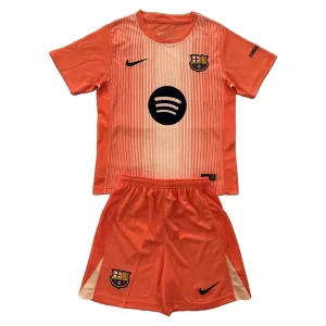 FC Barcelona Maalivahdin Paita Lasten 2025/26 Oranssi (+ Shortsit)