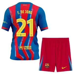 FC Barcelona Frenkie de Jong 21 4. Paita Lasten 2025/26 (+ Shortsit)
