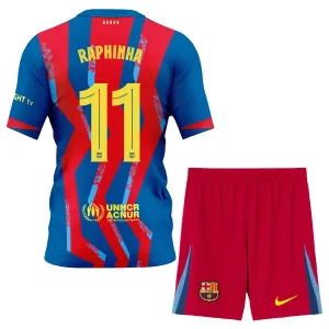 FC Barcelona Raphinha 11 4. Paita Lasten 2025/26 (+ Shortsit)