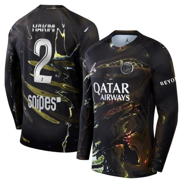 Paris Saint-Germain Achraf Hakimi 2 Night Paita 2025/26 Pitkähihainen