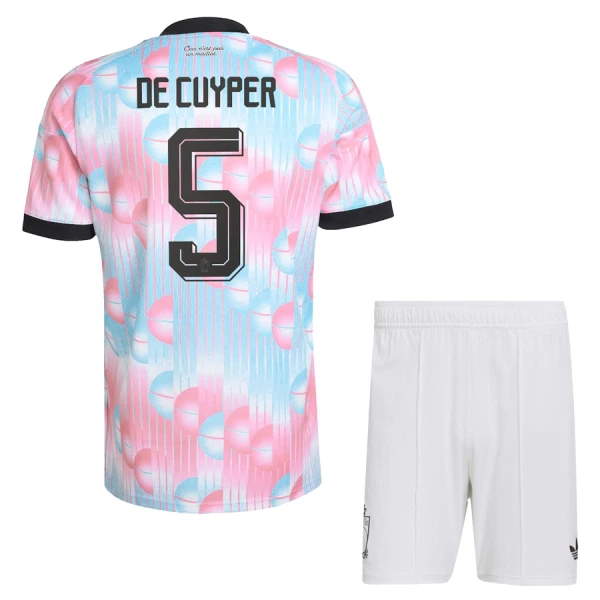 Belgia De Cuyper 5 Vieraspaita Lasten MM-kisat 2026 (+ Shortsit)