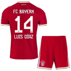 FC Bayern München Luis Díaz 14 Kotipaita Lasten 2026/27 (+ Shortsit) FC Bayern München Luis Díaz 14 Kotipaita Lasten 2026/27 (+ Shortsit)