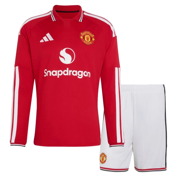 Manchester United Kotipaita Lasten 2026/27 Pitkähihainen (+ Shortsit) Manchester United Kotipaita Lasten 2026/27 Pitkähihainen (+ Shortsit)